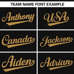Black Old Gold Side Two-Tone Authentic Baseball Jersey 3