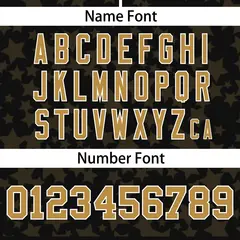 Black Old Gold Star Graffiti Authentic Baseball Jersey 4