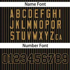 Black Old Gold Stripe Authentic Pullover Baseball Jersey 5