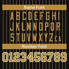 Black Old Gold Stripe Full Button Baseball Jersey 4