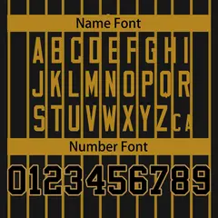 Black Old Gold Stripe Full Button Baseball Jersey 6