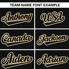 Black Old Gold Stripe Raglan Baseball Jersey 3