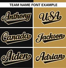 Black Old Gold Stripe-Solid Combo Authentic Baseball Jersey 3