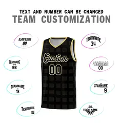 Black Old Gold Trailblazer Dot Pattern Basketball Jersey 4