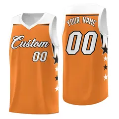 Black Old Gold Two Tone Side Star Color Block Drapable Basketball Jersey 1