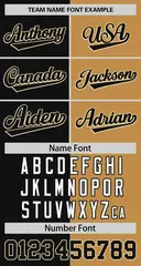 Black Old Gold Two-Tone Striped Baseball Jersey 3