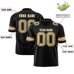 Black Old Gold-White Classic Authentic Football Jersey 2