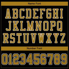 Black Old Gold-White Classic Mesh Authentic Football Jersey 3