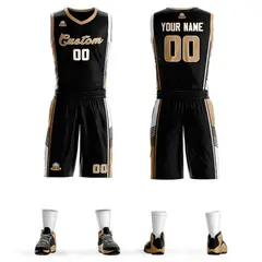 Black Old Gold-White Classic Sets Basketball Jersey