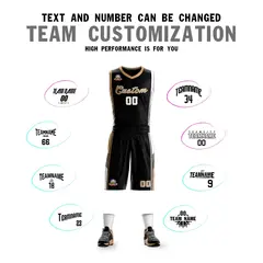 Black Old Gold-White Classic Sets Basketball Jersey 4