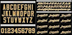 Black Old Gold-White Classic Style Baseball Jersey 3