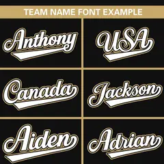 Black Old Gold-White Color Block Authentic Baseball Jersey 3