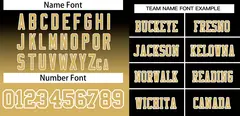Black Old Gold-White Gradient Outdoor Football Jersey 3