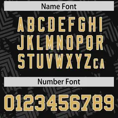 Black Old Gold-White Graffiti Line Authentic Football Jersey 4