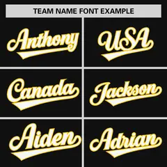 Black Old Gold-White Raglan Sleeves V-Neck Hockey Jersey 3