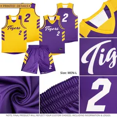 Black Old Gold White Reversible Basketball Jersey Stellar Strike Series 5