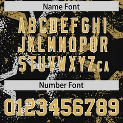 Black Old Gold-White Star Graffiti Authentic Football Jersey 4