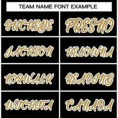 Black Old Gold-White Varsity Full-Snap Letterman Jacket 3