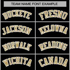 Black Old Gold-White Varsity Full-Snap Letterman Jacket 5