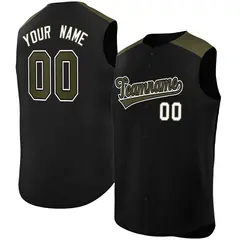 Black Olive Classic Sleeveless Baseball Jersey 1
