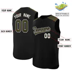 Black Olive Classic Sleeveless Baseball Jersey 2