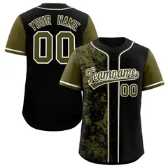 Black Olive Graffiti Split Raglan Sleeve Baseball Jersey