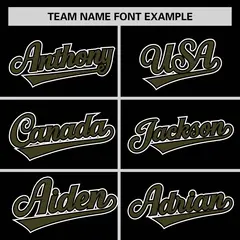 Black Olive Half Stripe Authentic Baseball Jersey 3