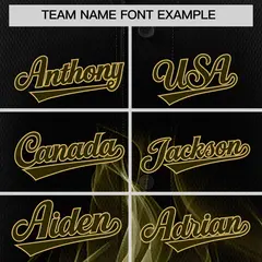 Black Olive Khaki Flame Graffiti Baseball Jersey 3