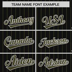 Black Olive Pinstripe Raglan Varsity Letterman Baseball Jacket 3