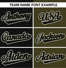Black Olive Stripe-Solid Combo Authentic Baseball Jersey 3