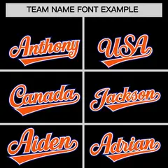 Black Orange and Royal Raglan Sleeves Baseball Jersey 3