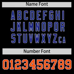 Black Orange and Royal Raglan Sleeves Baseball Jersey 4