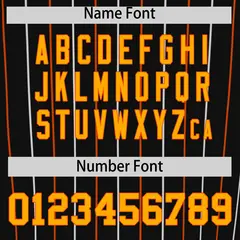 Black Orange and White Bi-Color Stripes Baseball Jersey 4
