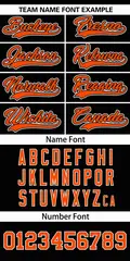 Black Orange Baltimore City Nightscape Baseball Jersey 3