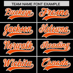 Black Orange Baseball Jersey Pants Hat Uniform Package 3