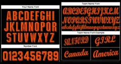 Black Orange-Black Classic Authentic Baseball Jersey 3