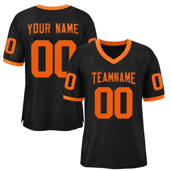 Black Orange-Black Classic Authentic Football Jersey