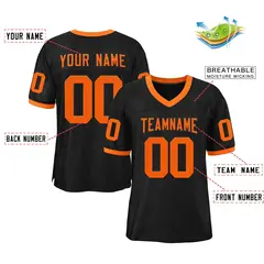Black Orange-Black Classic Authentic Football Jersey 2