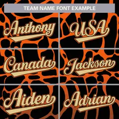 Black Orange-Brown Spotted Full-Zip Letterman Bomber Jacket 5