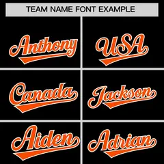 Black Orange Classic Authentic Baseball Jersey 3