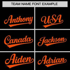Black Orange Classic Authentic Baseball Jersey 3