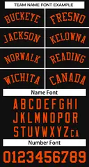 Black Orange Classic Basketball Jersey 2