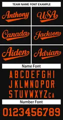 Black Orange Classic Basketball Jersey 3