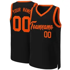 Black Orange Classic Basketball Jersey