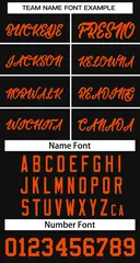 Black Orange Classic Basketball Jersey 3