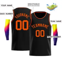 Black Orange Classic Bull Men's Basketball Jersey 2