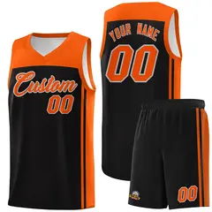 Black Orange Classic Sets Sports Basketball Jersey