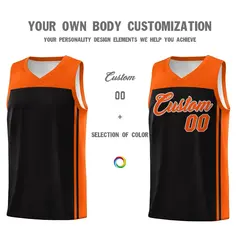 Black Orange Classic Sets Sports Basketball Jersey 3