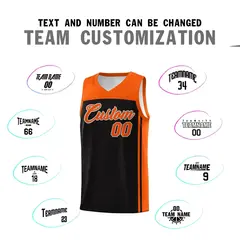 Black Orange Classic Sets Sports Basketball Jersey 4