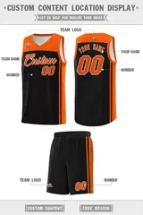 Black Orange Classic Sets Sports Basketball Jersey 5